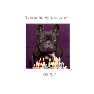 Image of Click, Like &amp; Share Birthday Card for Her, On The Plus Side, More Candles Meanz… Cake! Female Card, Funny her