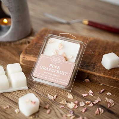 Image of The Country Candle Company Pastels Wax Melts Pink Grapefruit Scented, Up to 60 Hours Burn Time