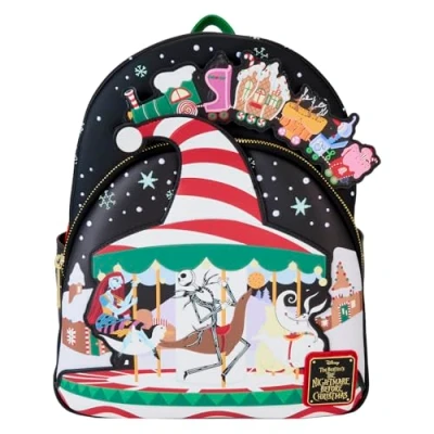 Image of Loungefly Disney NBC Journey To Christmas Town Mini Backpack