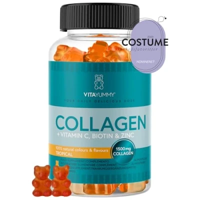 Image of VitaYummy Collagen Vitamin Gummy Bears Tropical Flavour Hydrolysate Verisol® + Biotin, C and Zink Chewable Gummies 60