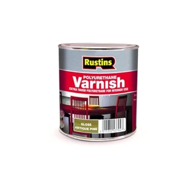 Image of RUSTINS POGA1000 Polyurethane Varnish, Antique Pine Gloss, 1 l