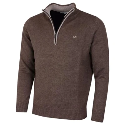 Image of Calvin Klein Mens 1/2 Zip CK Golf Sweater Turf Marl XXXXL