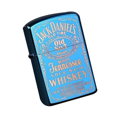 Image of junweideyi Chinese Style Lighter of The Gifts，Replaceable for Zippo (Only Case), Compatible Insert Size 3.6cm * 1.2cm 5cm，Lighter Housing (Blue)