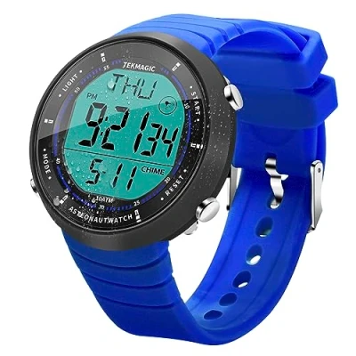 Image of TEKMAGIC Digital Sports Wrist Watch 100m Waterproof with Alarm Clock, Stopwatch, Chronograph, Timer, Calendar, Dual Time Zone