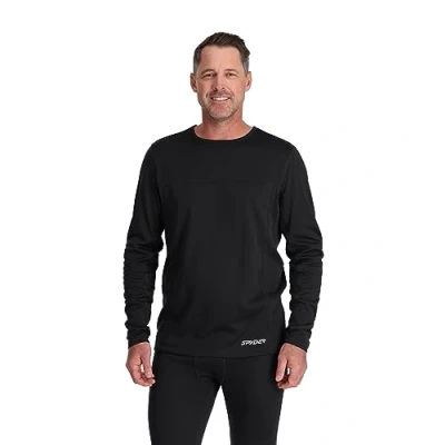 Image of Spyder Charger Crew Men Baselayer Black