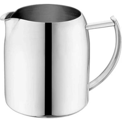 Image of Café Olé CHM 012 Chatsworth Milk Jug 12oz (340ml) Pourer Breakfast, Afternoon Tea or After Dinner Beverages Mirror 18/10 Stainless Steel, High Gloss Polish