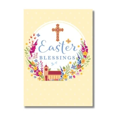 Image of Words &#039;n&#039; Wishes Religious Easter Card for Friends and Family, 17.6 x 12.7 cms, FSC Certified Multi Coloured