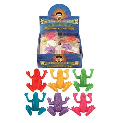 Image of Henbrandt 12 x Frogs Stretchy Stretchies Party Bag Fillers Favours Toys Assorted Colours