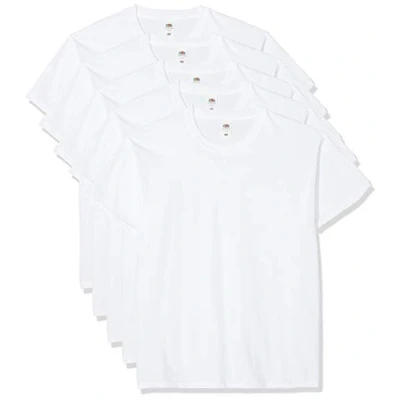 Image of Fruit of the Loom Men&#039;s Original Tee, 5 Pack T Shirt, White (White 30), XXXXX Large (Size:5XL) (Pack 5)