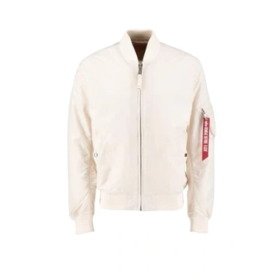 Image of Alpha Industries Men&#039;s MA 1 TT Bomber Jacket, Jet Stream White, L