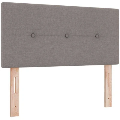 Image of vidaXL Headboard Button Tufted Taupe 90 cm Fabric