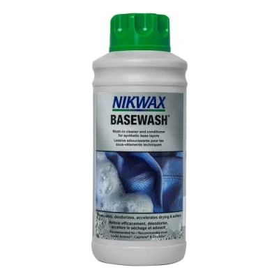 Image of Nikwax Basewash 300ml, High Performance Deodorising Sports Fabric Cleaner &amp; Conditioner, Cleans Away Odours, Makes Dry Faster, Enhance Cooling Remove Sweat, Boosting Comfort