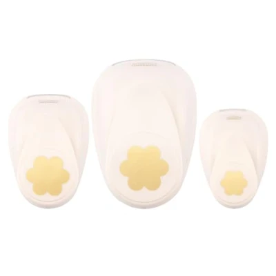 Image of Vaessen Creative Craft Paper Punch Flowers 3 Pcs Various Sizes Circle Cutter for Crafting and Card Making, Ivory