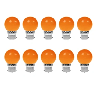 Image of WULUN 10 Pack B22 G45 2W Screw Cap Coloured LED Light Bulbs Festoon Party Lights for Indoor Outdoor Use