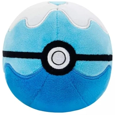 Image of Pokemon 4&quot; Pokeball Plush Soft Stuffed Poke Ball Toy with Weighted Bottom (Dive Ball)