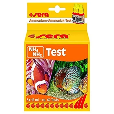 Image of sera 04910 Ammonium/Ammonia Test (NH4/NH3), Water for Approximately 60 Measurements, Reliably and Accurately Measures Ammonium Ammonia, Fresh &amp; Saltwater, Aquarium or Pond