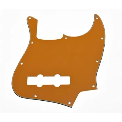 Image of KAISH 4 String J Bass Style Pickguard Pick Guard Scratch Plate for USA/Mexico Jazz Orange 3 Ply