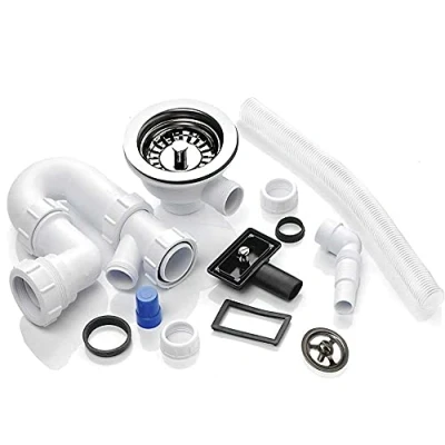 Image of Mcalpine Astini, RAK, Rangemaster 1.0 Bowl Chrome Waste &amp; Plumbing Kit Overflow WPAK2NP