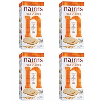 Image of (4 PACK) Nairns Cheese Oat Cakes 200g 4 PACK BUNDLE