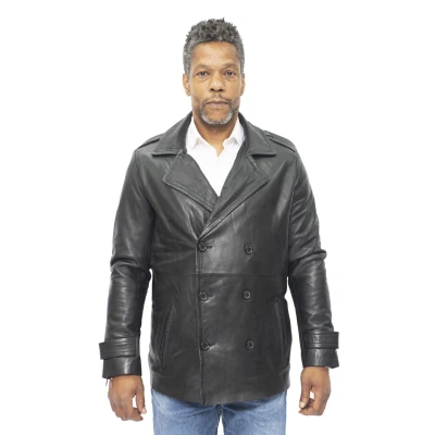Image of Infinity Leather Mens Peacoat Amara Black Size X Small