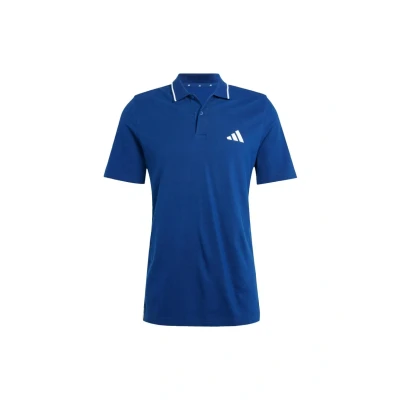 Image of adidas Sportswear Essentials Stripes Polo shirt Dark blue white, Men&#039;s, Size: Small, white