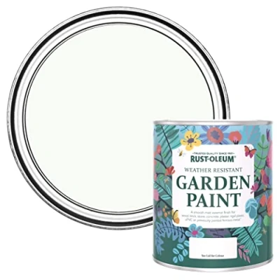 Image of Rust Oleum Off White Mould Resistant Garden Paint in Matt Finish Still 750ml