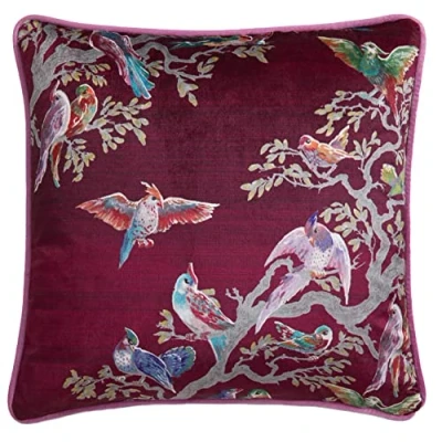 Image of Laurence Llewelyn Bowen Birdity Absurdity Cushion Cover 43 x 43cm in Pink