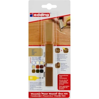 Image of edding 8902 wooden floor repair wax set oak 3 hard waxes for repairing damage and scratches in floors