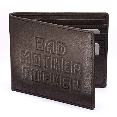 Image of Bad Mother Fucker Wallet Real Leather Brown
