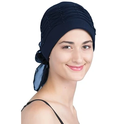 Image of Deresina Chemo Headwear Twisted Hat (Navy One Size)