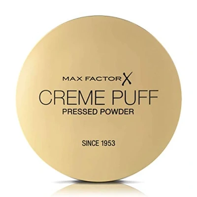 Image of Max Factor Creme Puff Pressed Compact Powder, Glowing Formula for All Skin Types, 005 Translucent, 21 g