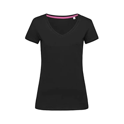 Image of Stedman Apparel Women&#039;s Megan (V Neck)/ST9130 Premium T Shirt, Black Opal, Size 10 (Size:Small)