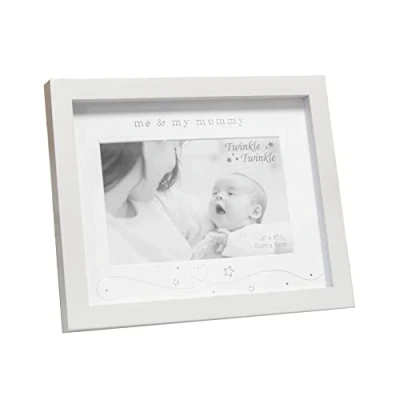 Image of Baby Photo Frame Grey and White 6&#039; x 4&#039; Me My Mummy 7690