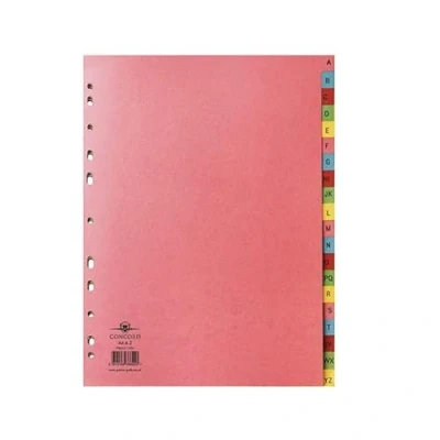 Image of Concord Index A Z 20 Part A4 Pastel Colours 78602/AZ6+ Free finchley Refill Pen (3)