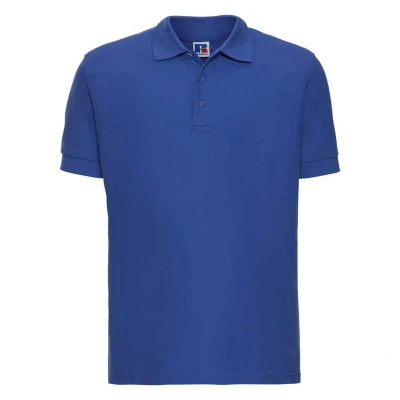 Image of Russell Athletic Mens Ultimate Cotton Pique Polo Shirt (Bright Royal Blue) Navy/Blue Size X Large