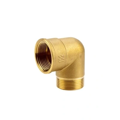 Image of GARDENA Brass angle with internal and external Threads: Elbow 42 mm (1 1/4 &quot;) Thread, For changing The direction Of Pipes / Hoses (7285 20)