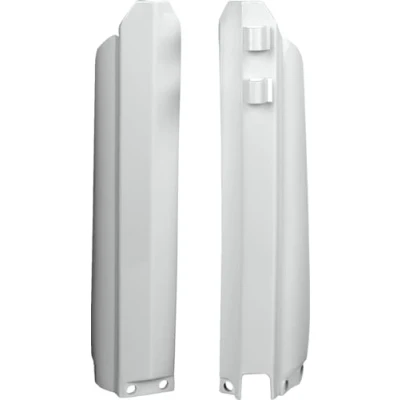 Image of Polisport Yamaha Fork Guards YZ 125 250 1996 2004 YZF 2001 04 400 1998 1999 426 2000 01, White Motocross4u