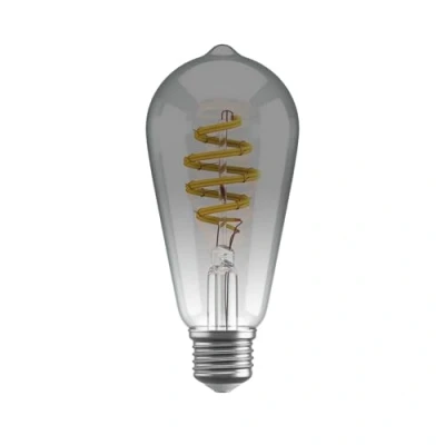 Image of Hombli Smart Filament Bulb ST64 / E27 5.5W, Smokey Energy Saving LED Bulb, Adjustable Warm to Cool White Light, Voice Control, No Hub Required, Tuya Compatible