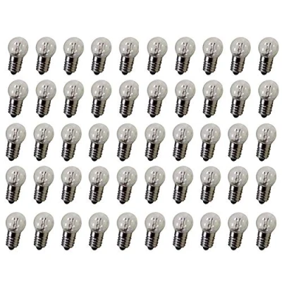 Image of GutReise 50pcs E10 1.5V 0.3A Warm White Bulb Light Bulbs Miniature Screw Base (1.5V)