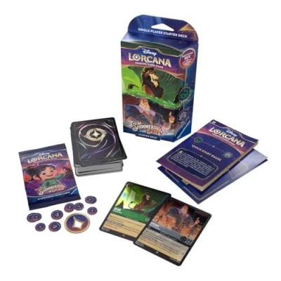 Image of Ravensburger Disney Lorcana Trading Card Game for Adults and Kids Age 8 Years Up Starter Deck A Set 5: Shimmering Skies Collectable TCG