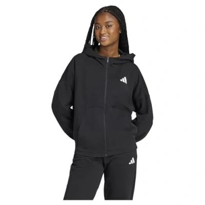 Image of adidas Sportswear Future Icons Small LOGO FULL ZIP Zipup sweatshirt, Women&#039;s, Size: Small, Black