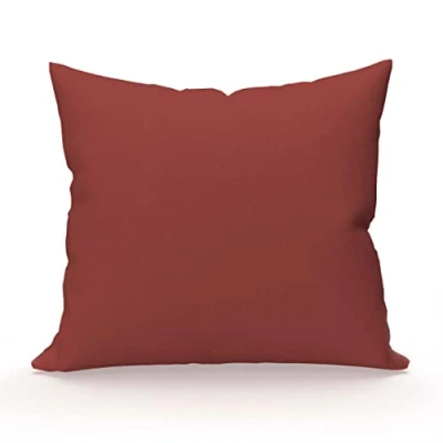 Image of Soleil d&#039;ocre Pillowcase, Cotton, Red, 63 x cm