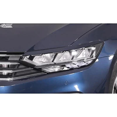 Image of RDX Racedesign RDSB180 Head light spoilers compatible with Volkswagen Passat 3G B8 2014 2019 &amp; (ABS), Unpainted