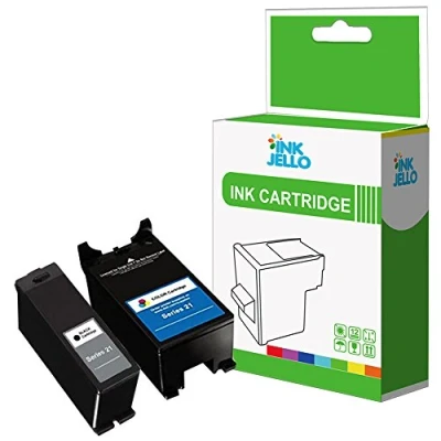 Image of InkJello Compatible Ink Cartridge Replacement for Dell V313 V313W V515W P513W P713W V715W (Blak, Colour, 4 Pack)