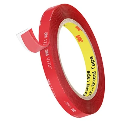 Image of Roseberry Double Sided Heavy Duty Mounting Tape, Easy Peel Waterproof VHB Foam 4.8m Length, 10mm Width,1mm Thickness for Car,Home and Office Deco