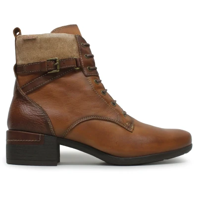 Image of Malaga Leather Textile Women&#039;s Heeled Boots
