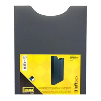 Image of Idena 225163 Document Holder A4 Portrait Format 4 cm Filling Level Black