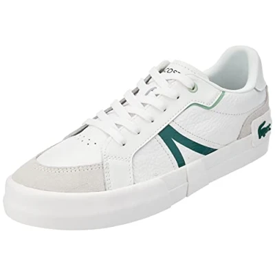 Image of Lacoste Men&#039;s L004 0722 2 CMA Sneaker, Wht Grn, 11 UK