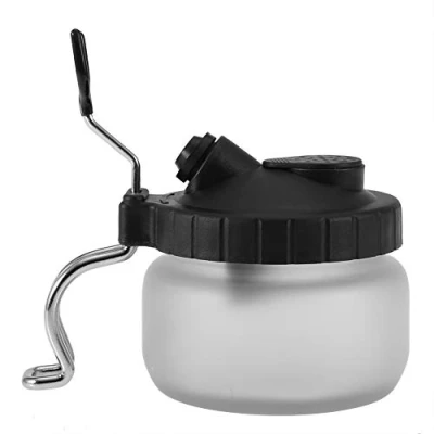 Image of Garosa Airbrush Cleaning Pot Holder Paint Spray Gun Tool Kit Jar Bottle Glass Clean Needle Nozzle Brush Set