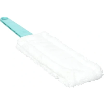 Image of Leifheit Flat Duster, Radiator Cleaner, Handheld Duster Microfibre Cover Holds Dust and Dirt, Extra Thin To Fit In Hard Reach Areas, Cleaner for Blinds, 38 cm long